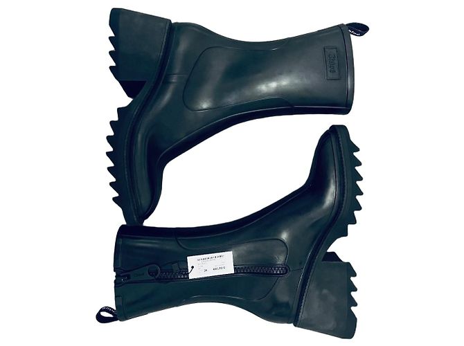 Chloé Black Rubber Rain Boots