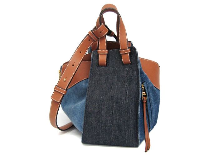 Bolsa de mão Loewe Hammock Small Marrom Azul