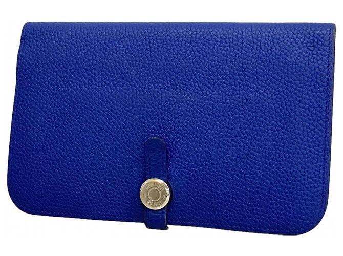 Hermès Hermes Dogon GM Long Wallet Blue