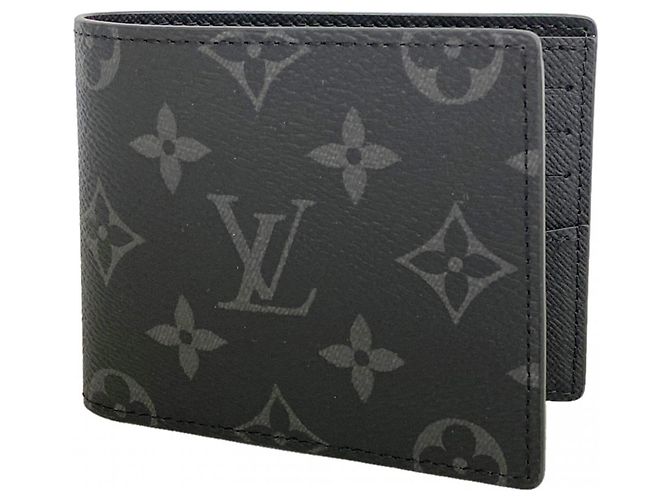 Cartera Slender Louis Vuitton Monogram Eclipse Negro