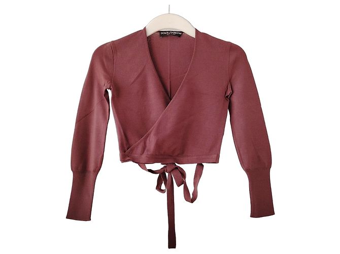 Dolce & Gabbana Top Wrap Vinaccia Burdeos