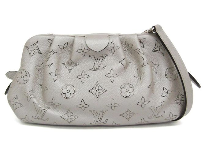 Clutch e borsa a tracolla Louis Vuitton Mahina Scala Mini Argento