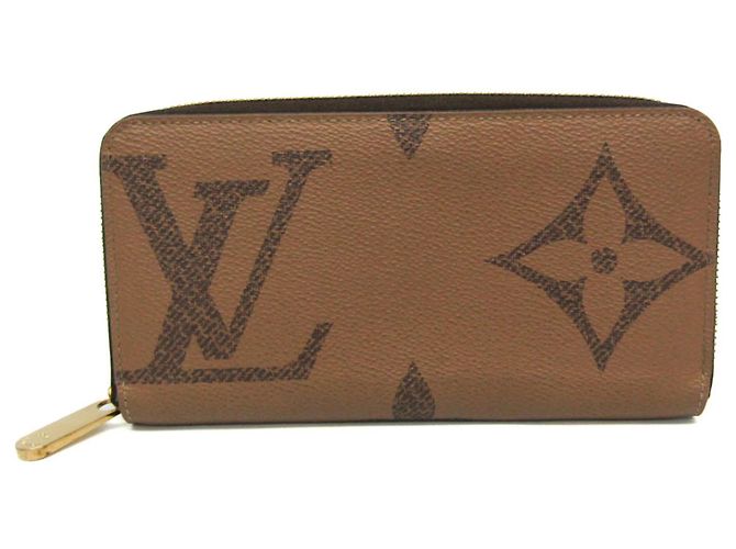 Louis Vuitton Monogram Reverse Zippy Wallet Brown