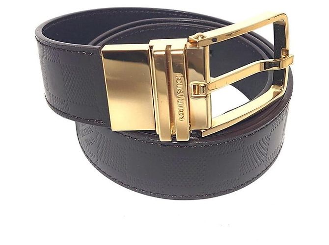 Cintura reversibile Louis Vuitton Damier Infini Marrone