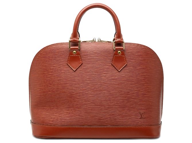Louis Vuitton Alma PM em couro Epi marrom