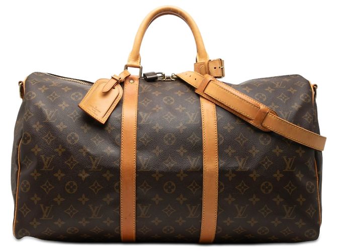 Louis Vuitton Braun Monogram Keepall Bandouliere 50