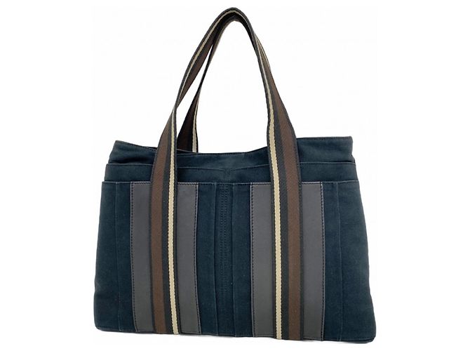 Hermès Hermes Troca Horizontal MM Canvas Tote Bag Schwarz