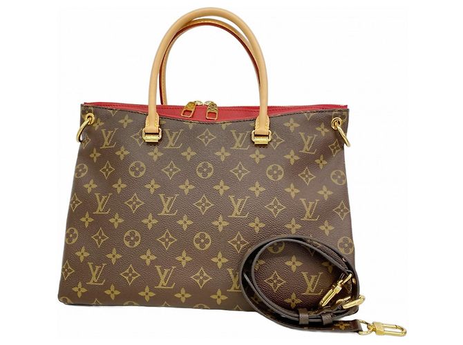 Borsa Louis Vuitton Monogram Pallas Marrone Fuschia