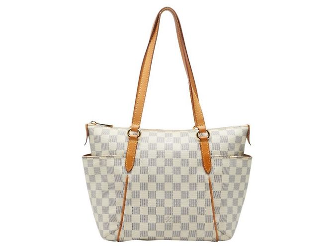 Sac cabas Louis Vuitton Damier Azur Totally PM Blanc