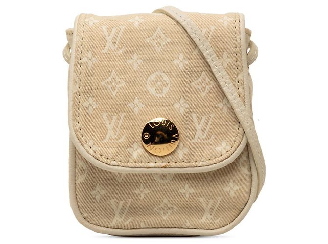 Bolsa Louis Vuitton Monogram Mini Lin Pochette Cancun Bege