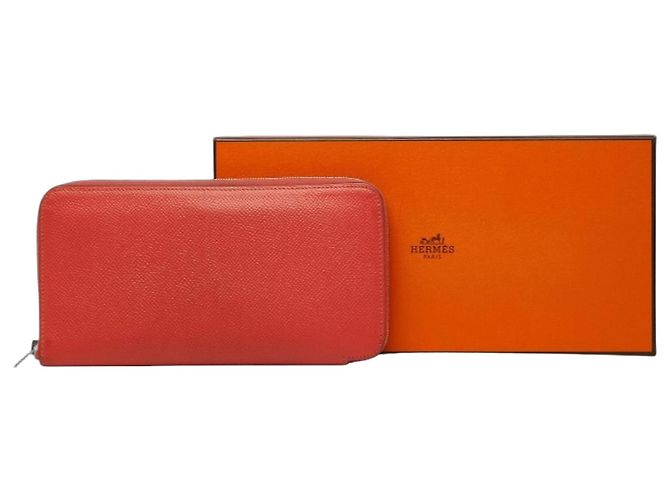 Hermès Hermes Azap Long Silk'in Geldbörse mit Rundverschluss Rot