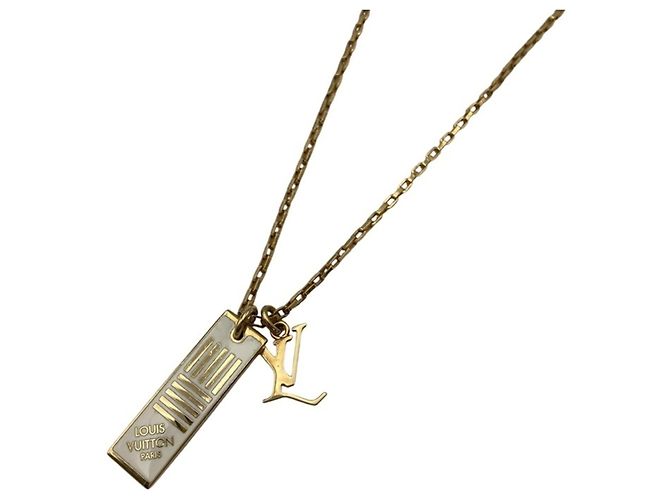 Collier Damier White Louis Vuitton Blanco