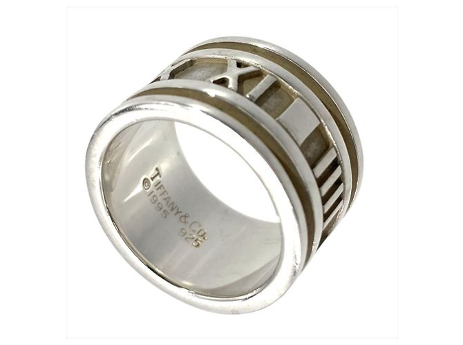 Tiffany & Co. Atlas Wide Band Ring Silber