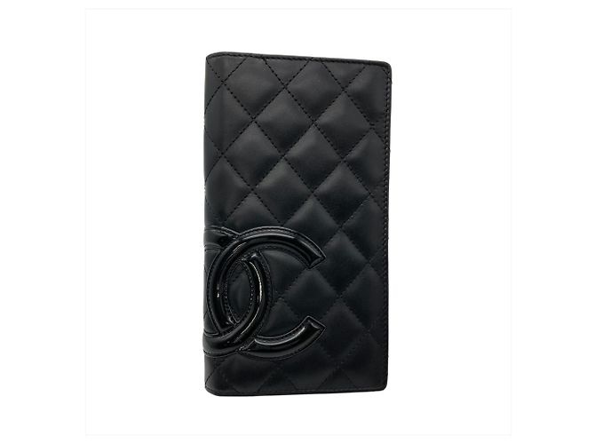 Cartera larga Chanel Coco Mark Cambon Line Negro