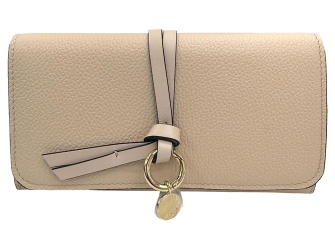 Chloé Langer Ledergeldbörse Beige