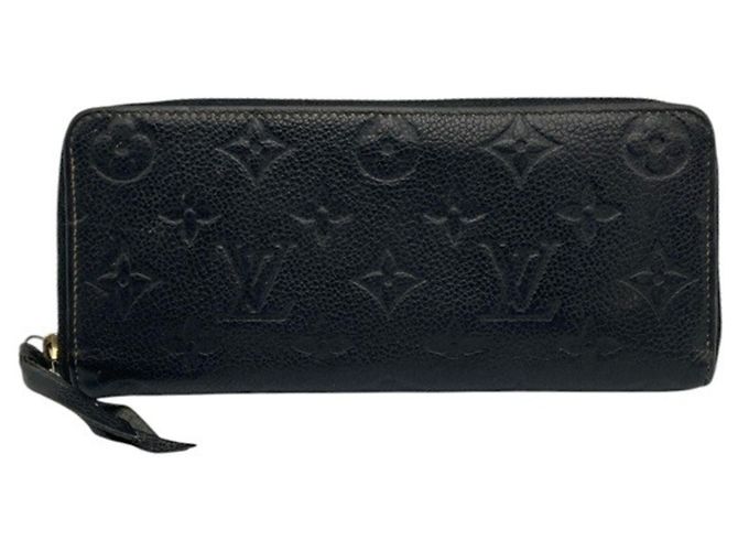 Louis Vuitton Monogram Empreinte Long Wallet Black