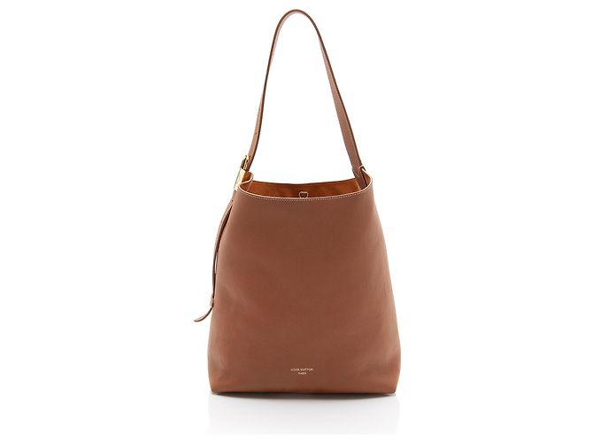 Bolsa Hobo Low Key MM em couro de vitelo Louis Vuitton Marrom