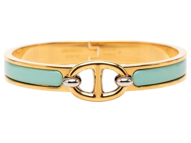 Hermès Bracciale Hermes Mini Click Chaine d'Ancre Blu D'oro
