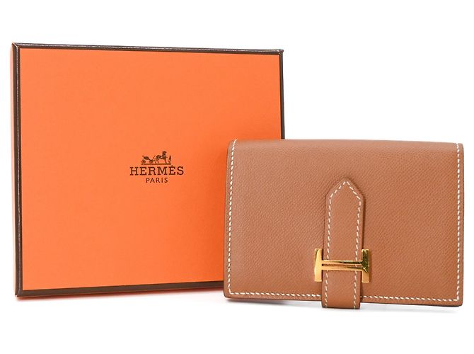 Hermès Bearn Mini Visitenkartenetui Braun
