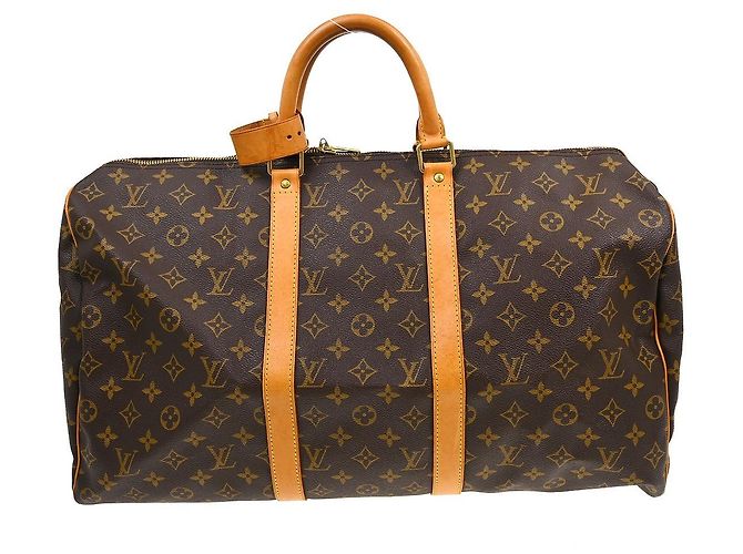 Louis Vuitton Keepall Monogram Canvas 50 Castaño