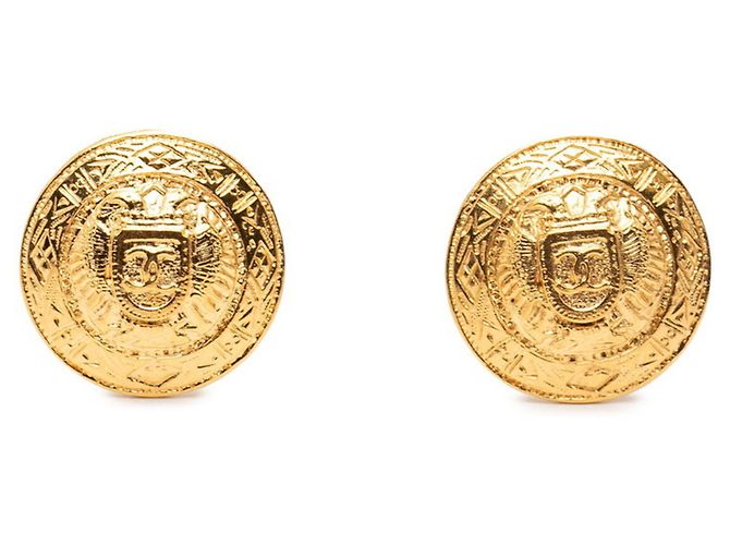 Orecchini a clip Chanel Vintage Coco Mark D'oro