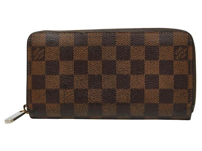 Cartera larga Zippy Damier Louis Vuitton Castaño