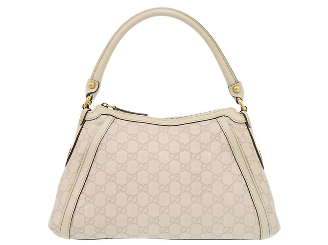 Bolsa de mão em couro Gucci Scarlet Guccissima Cru