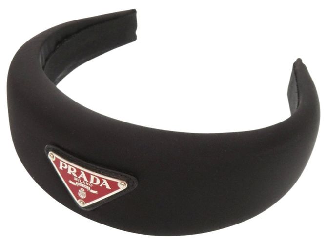 Arco de cabelo Alice em nylon preto Prada