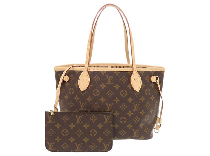Louis Vuitton Neverfull PM Monogram Tote Bag Braun Monogramm