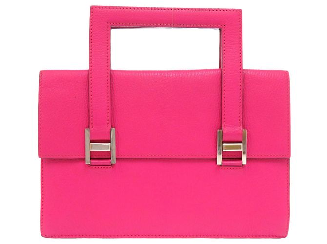 Hermès Sac à main Hermes 365 Chevre Rose Shocking