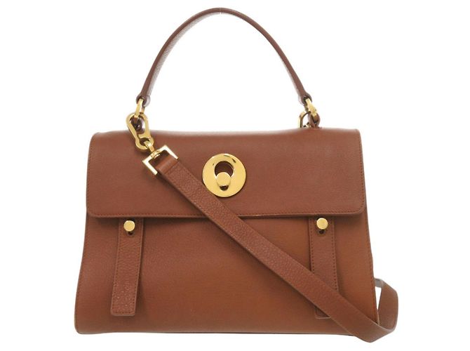 Sac à main Muse Two Yves Saint Laurent Marron 