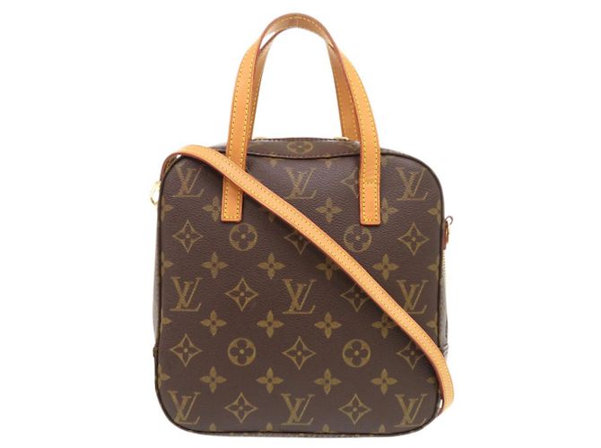 Sac à main Louis Vuitton Spontini Monogram Marron Monogramme