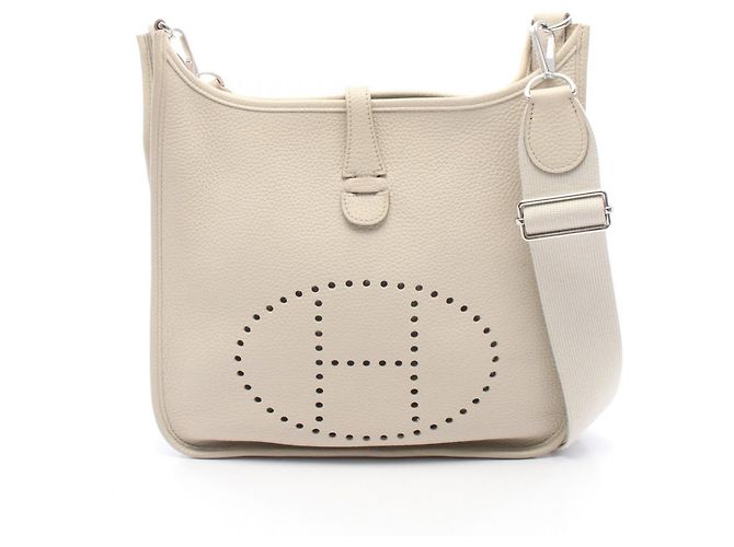 Hermès Bolsa de Ombro Hermes Evelyne 3 Trois PM Bege