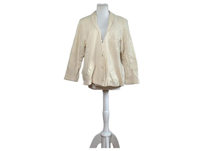 Chloé Vintage Chloe Silk Jacket Cream M Beige