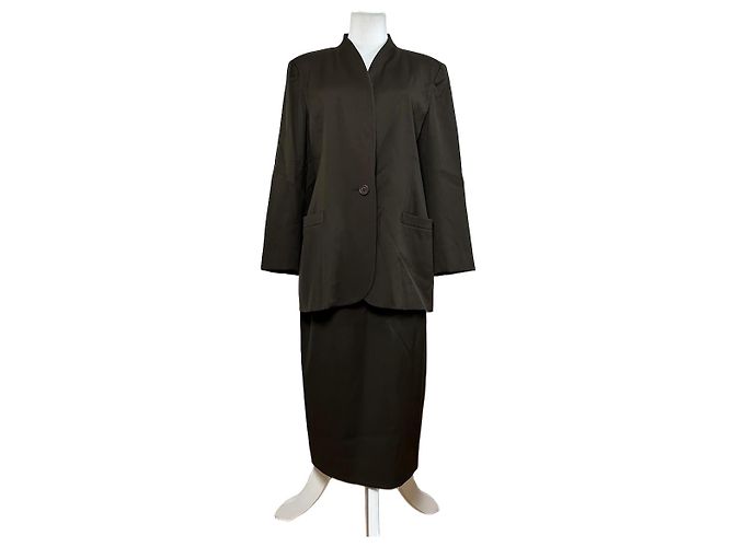Chloé Vintage Chloe Wool Twin Set Blazer Dark Olive M Green