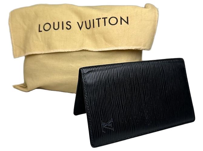 Vintage Louis Vuitton Epi Leather Wallet Black