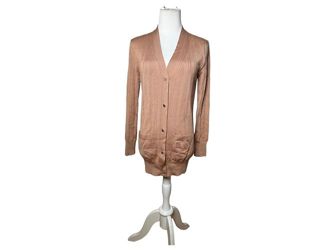 Vintage Chloé Viskose-Strickjacke Altrosa XXL Pink