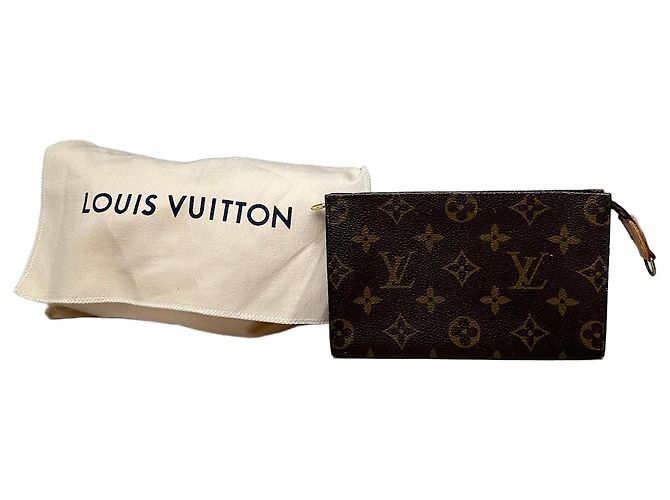 Vintage Louis Vuitton Monogram Canvas Zippy Wallet Dunkelbraun