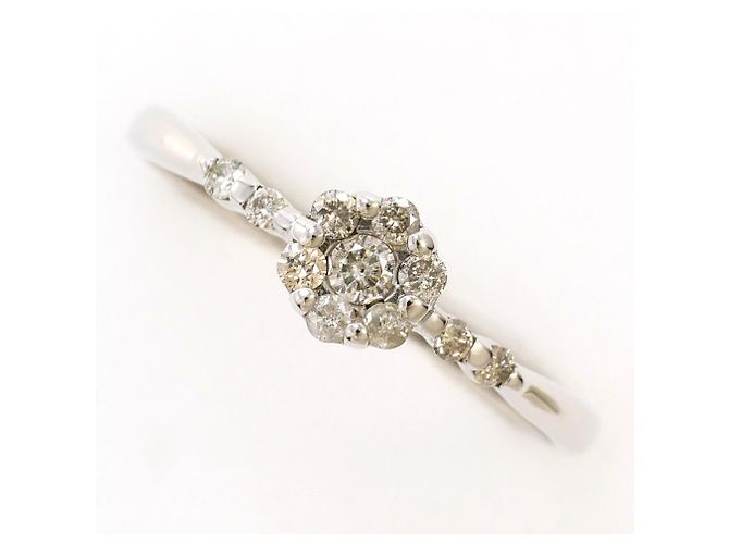 Autre Marque 14K Weißgold Diamantring Golden
