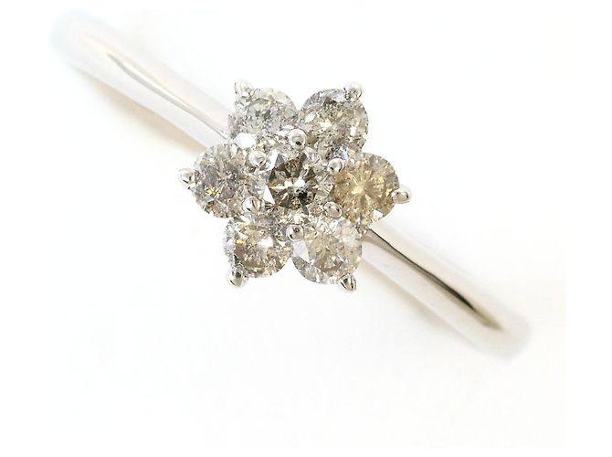 Autre Marque 14K Weißgold-Ring mit Diamant Golden