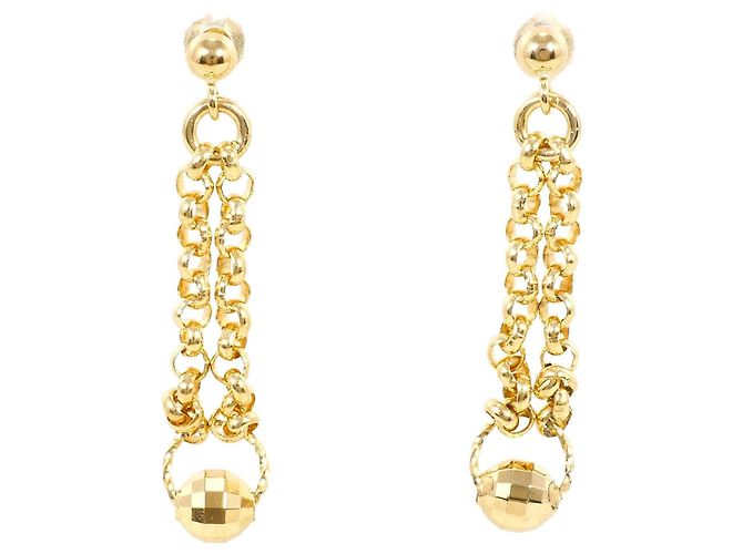 Autre Marque Orecchini pendenti in oro giallo 18K D'oro