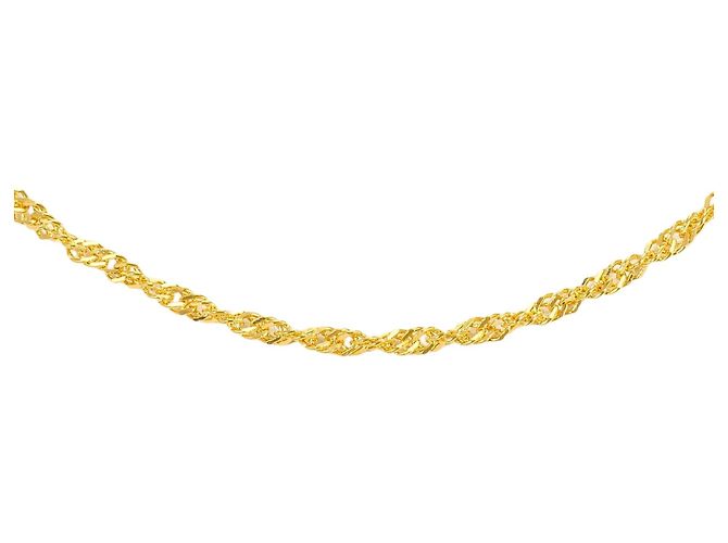 Autre Marque Collar de oro amarillo de 24K Dorado
