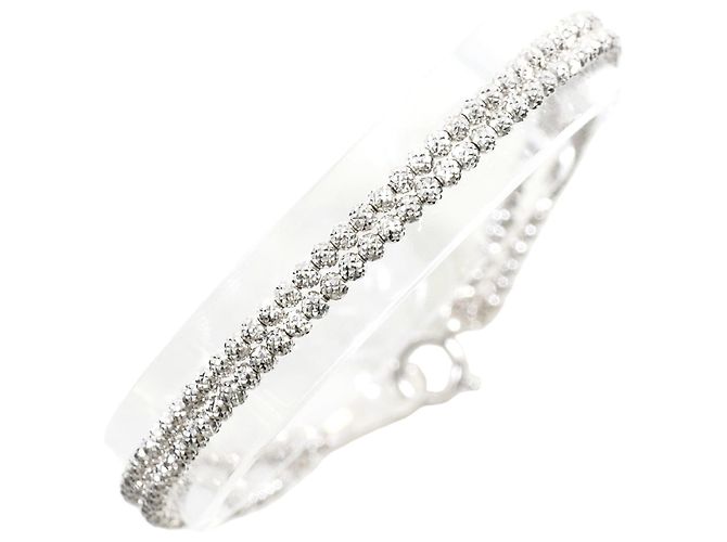 Autre Marque Pulsera de charms en oro blanco de 18K Dorado