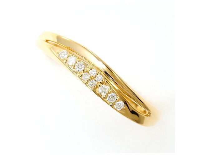 Autre Marque 18K Gelbgoldring mit Diamant Golden