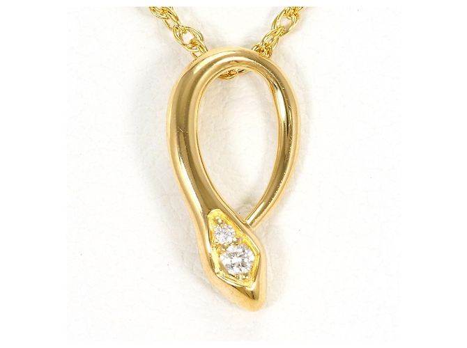 Autre Marque Collar de oro amarillo de 18K con diamante Dorado