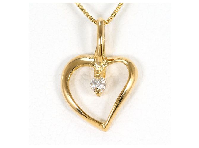 Autre Marque Collar de oro amarillo de 18K con diamante Dorado
