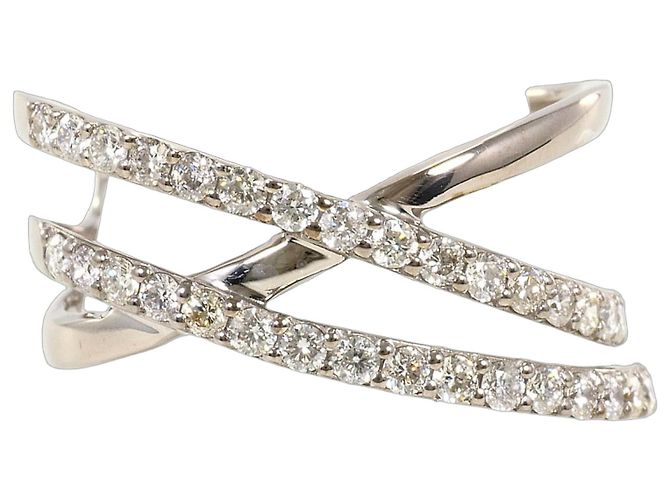 Autre Marque 18K Weißgold Diamantring Golden