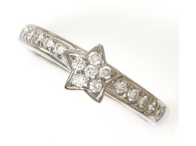 Autre Marque Anillo de alianza en oro blanco de 18K y diamantes Dorado