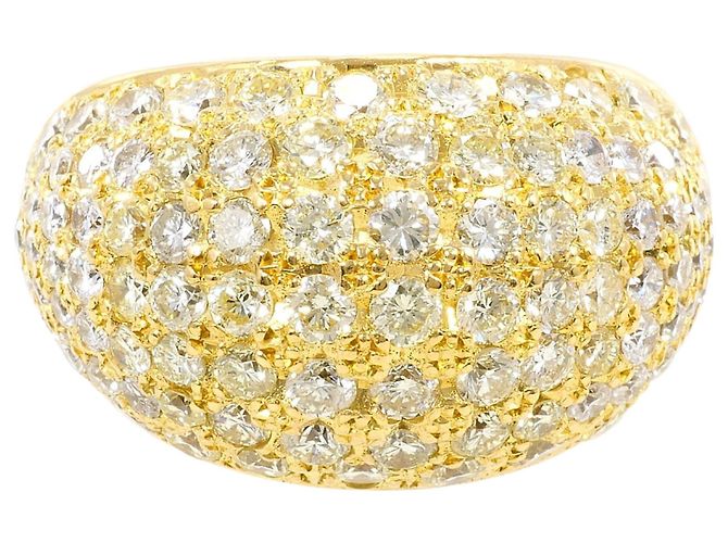 Autre Marque 18K Gelbgold-Ring mit 5.02ct Diamant Golden