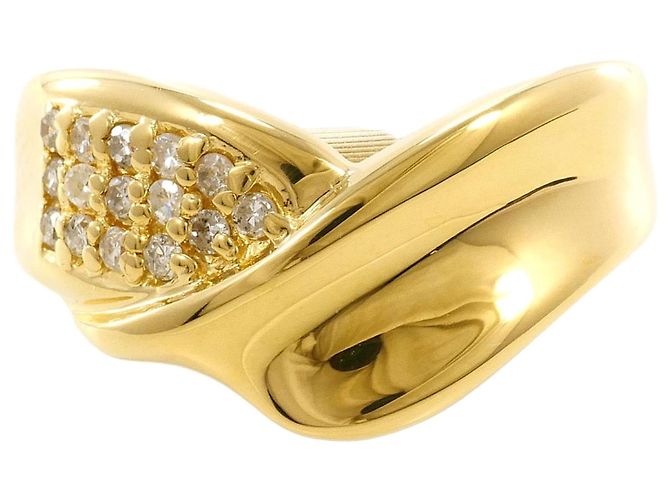 Autre Marque 18K Gelbgold Diamantring Golden